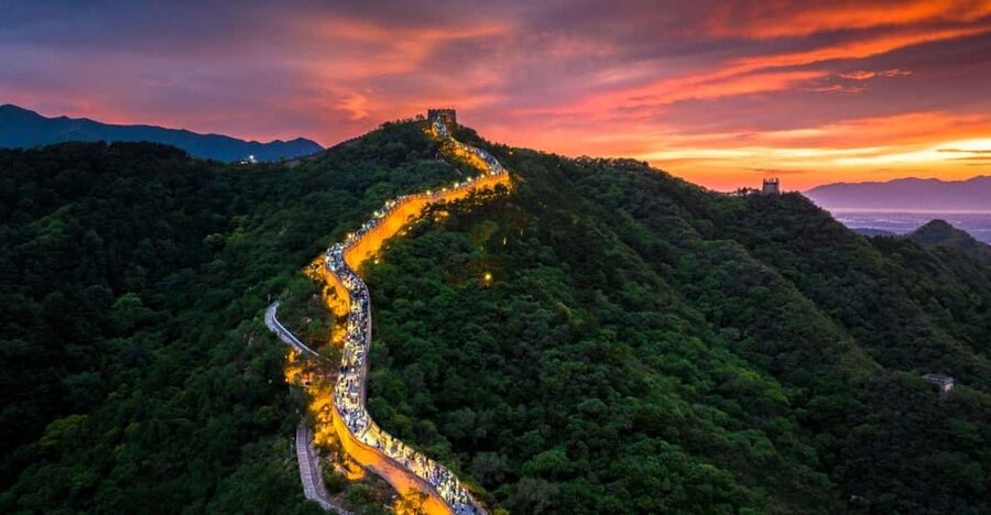 Beijing：Badaling Night Great Wall Ticket, Tour & Show - North and South Fourth Towers, What You Actually Walk