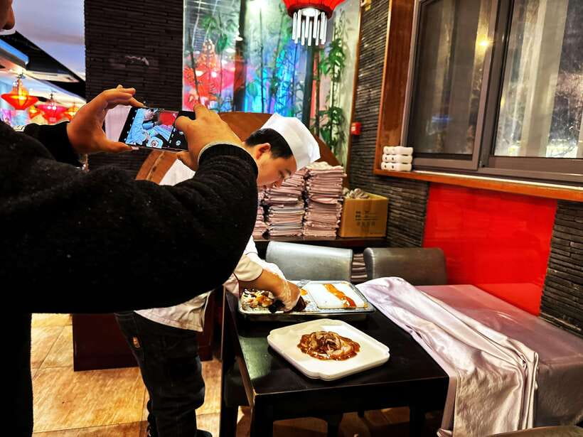 Beijing Hutong Food Crawl Delights: Peking duck, Hotpot&More - Peking Duck With Live Carving and the Right Way to Eat It